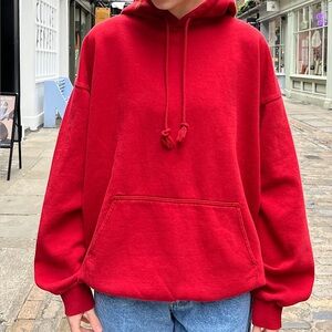 Brandy Melville Red Christy Hoodie 100% Cotton